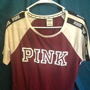 Victoria Secret Pink Burgundy Shirt♥️